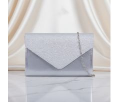 Spoločenská kabelka strieborná 8