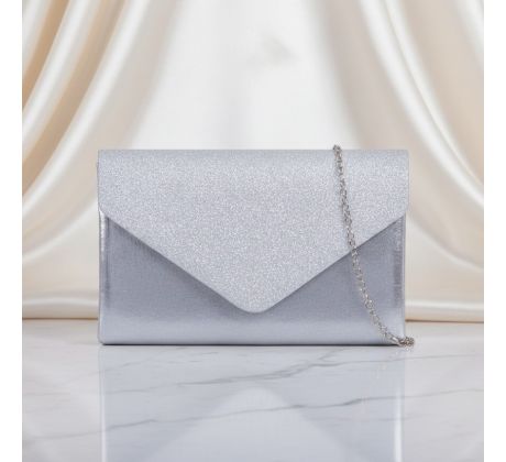 Spoločenská kabelka strieborná 8