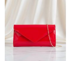 Spoločenská kabelka lesklá červená 1