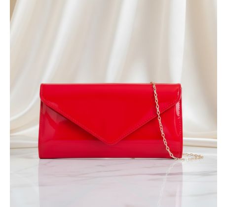 Spoločenská kabelka lesklá červená 1