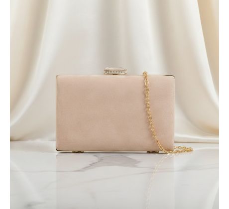 Spoločenská kabelka clutch nude 1