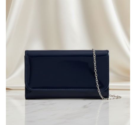 Spoločenská kabelka lesklá modrá