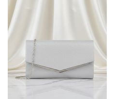 Spoločenská kabelka strieborná 15