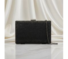 Spoločenská kabelka s kamienkami čierna 2 