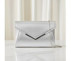 Spoločenská kabelka strieborná 14 
