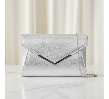 Spoločenská kabelka strieborná 14 