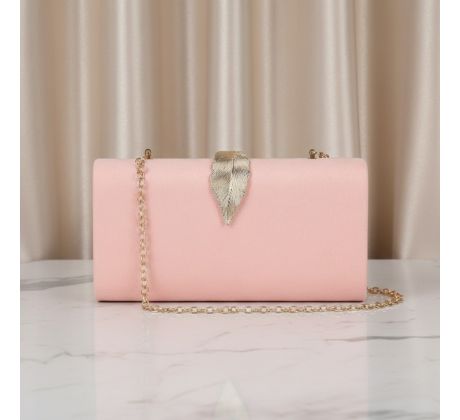 Spoločenská kabelka clutch ružová 2 