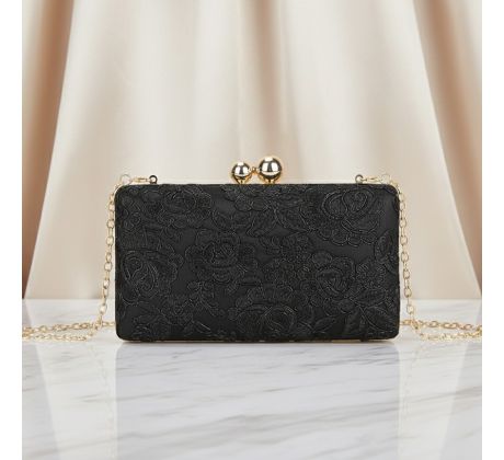 Spoločenská kabelka zdobená čierna