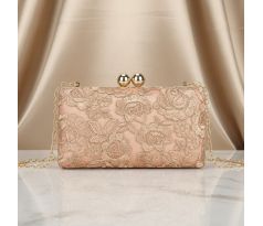 Spoločenská kabelka zdobená rose gold