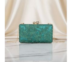 Spoločenská kabelka zdobená zelená