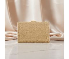 Spoločenská kabelka s kamienkami zlatá 1
