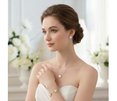 Set nacre - náhrdelník, náramok a náušnice