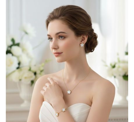 Set nacre - náhrdelník, náramok a náušnice