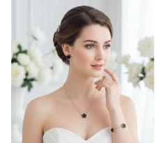 Set čierny - náhrdelník, náramok a náušnice