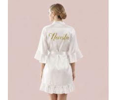 Župan pre nevestu biely s vlastným textom