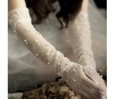 Rukavičky - zdobené perličkami