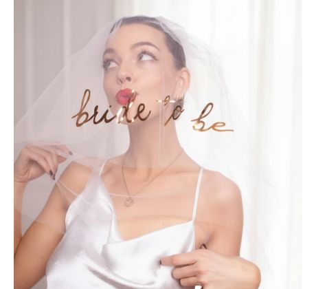 Závoj Bride to be ružovo zlatý