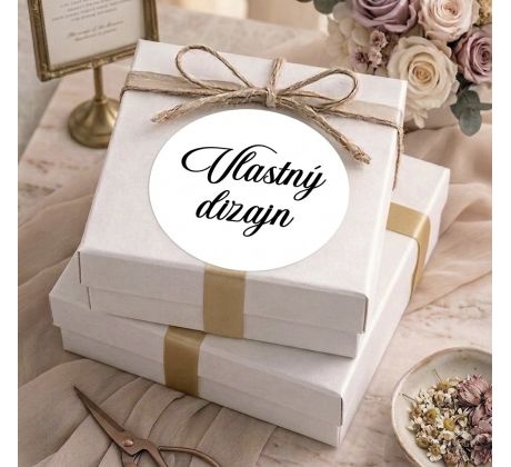 Svadobné nálepky s vlastným dizajnom - 6 cm