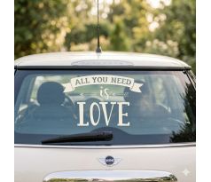 Nálepky na svadobné auto