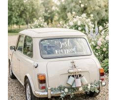 Nálepky na svadobné auto Just Married