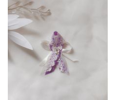 Svadobné pierko zdobené fialové 1