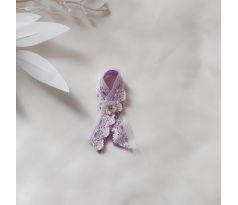 Svadobné pierko zdobené fialové 2