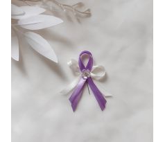 Svadobné pierko zdobené fialové 3