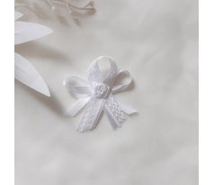 Svadobné pierko zdobené biele 2
