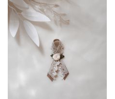 Svadobné pierko zdobené kávové 2