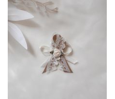 Svadobné pierko zdobené kávové 3