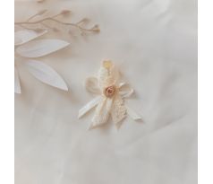 Svadobné pierko zdobené krémové 4