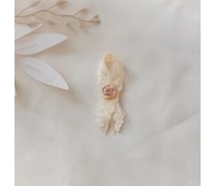 Svadobné pierko zdobené krémové 5