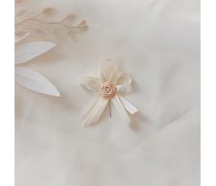 Svadobné pierko zdobené krémové 6