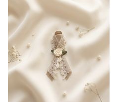 Svadobné pierko zdobené kávové 2