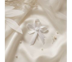 Svadobné pierko zdobené biele 3