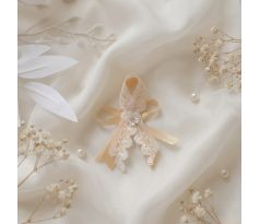 Svadobné pierko zdobené zlaté 2