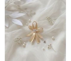 Svadobné pierko zdobené zlaté 1