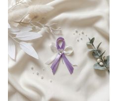 Svadobné pierko zdobené fialové 3