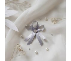 Svadobné pierko zdobené strieborné 5