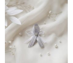 Svadobné pierko zdobené strieborné 4