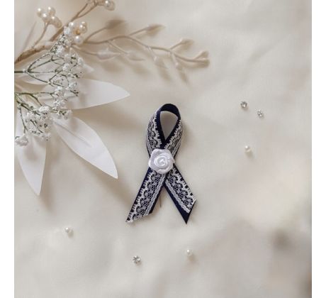 Svadobné pierko zdobené kráľovsky modré 3