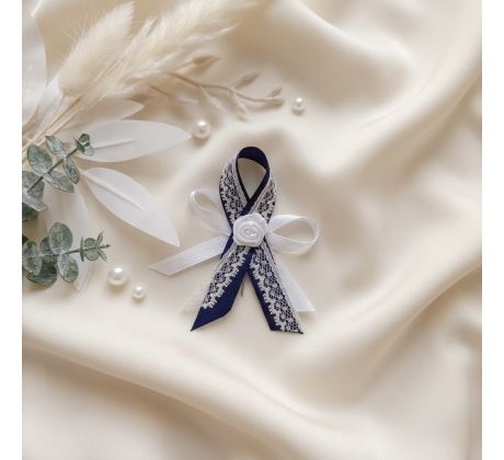 Svadobné pierko zdobené kráľovsky modré 2