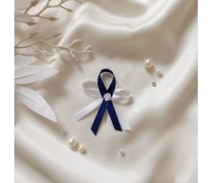 Svadobné pierko zdobené kráľovsky modré 1