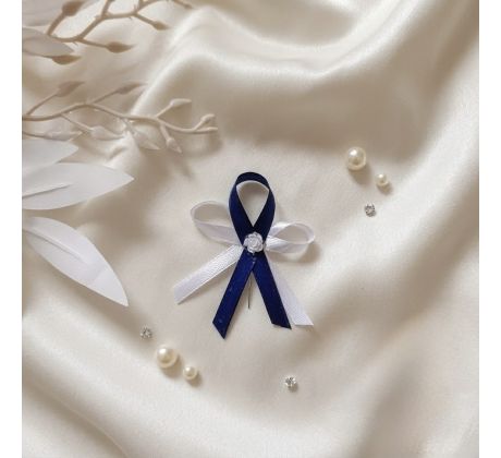 Svadobné pierko zdobené kráľovsky modré 1