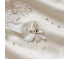 Svadobné pierko zdobené krémové 3