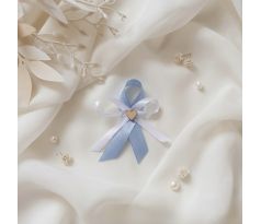 Svadobné pierko jednoduché so srdiečkom modré