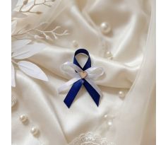 Svadobné pierko jednoduché so srdiečkom kráľovsky modré