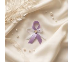 Svadobné pierko jednoduché so srdiečkom fialové