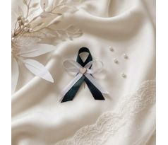 Svadobné pierko jednoduché so srdiečkom smaragdovo zelené