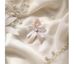 Svadobné pierko jednoduché so srdiečkom broskyňové